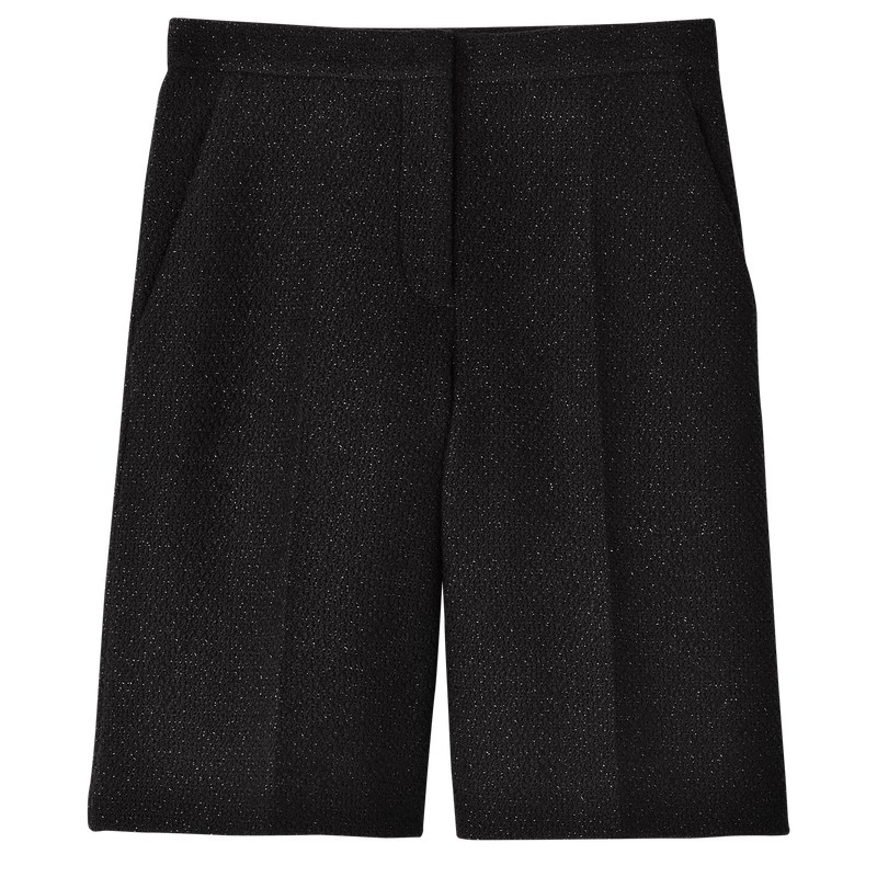 Longchamp Bermuda Shorts Negras | KY9342786