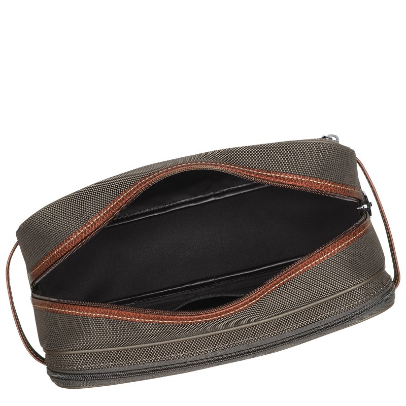 Longchamp Boxford Toiletry Case Marrones | ME2597043