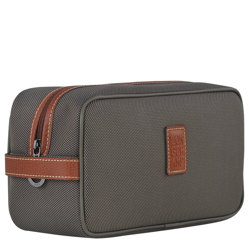 Longchamp Boxford Toiletry Case Marrones | IE0541298