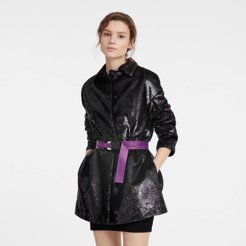 Longchamp Coat Negras | YU0693875