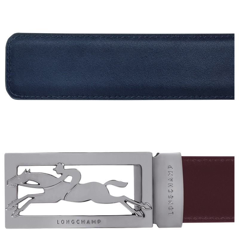 Longchamp Delta Box Belt Azul Marino Burdeos | VF0796243