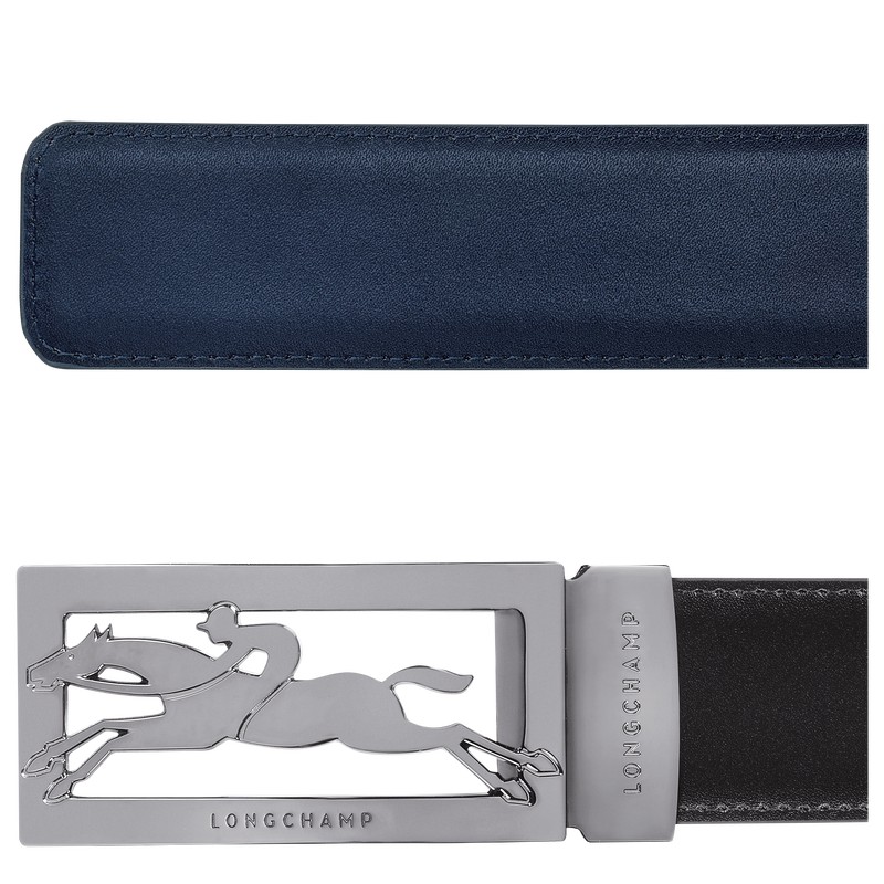 Longchamp Delta Box Belt Negras Azul Marino | HL2856091