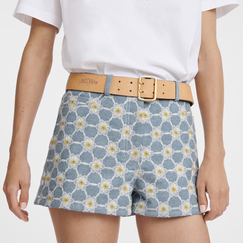 Longchamp Embroidered Shorts Azules | CY6291754