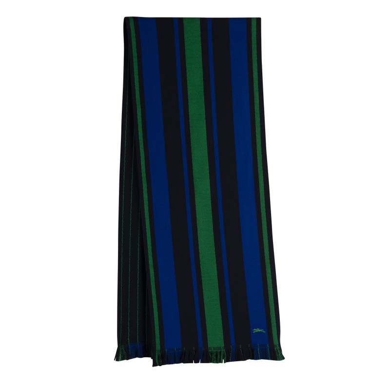 Longchamp Essential University Scarf Azul Marino | HG5843790