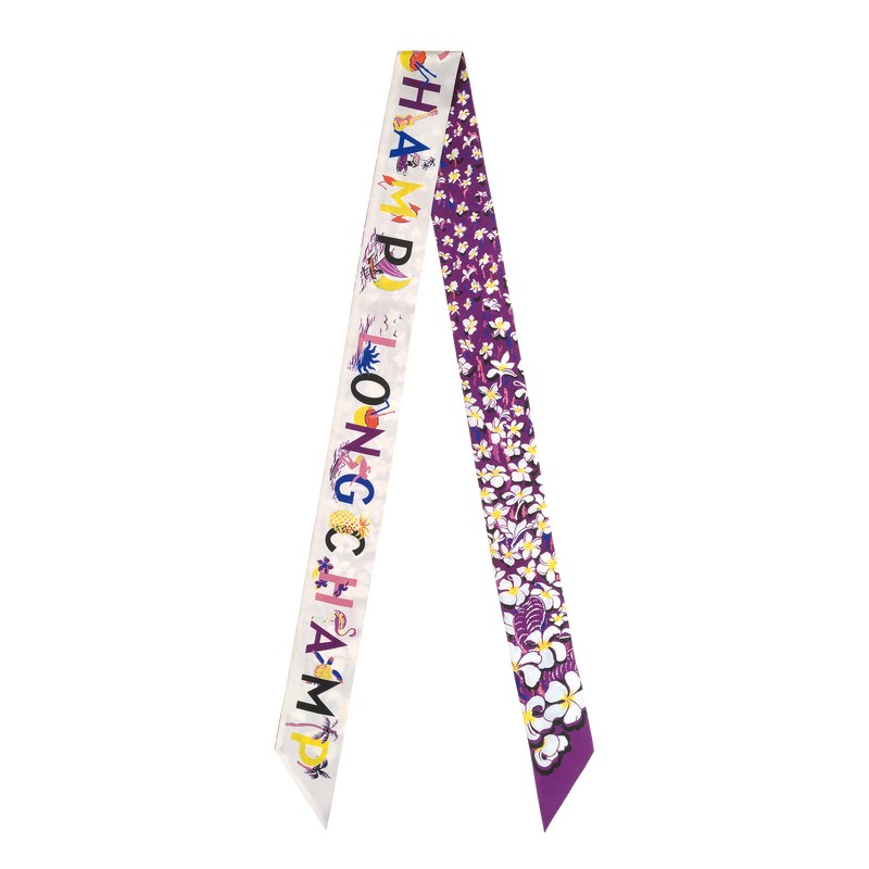 Longchamp Hawaiian Flowers Headband Violet | QR1784623