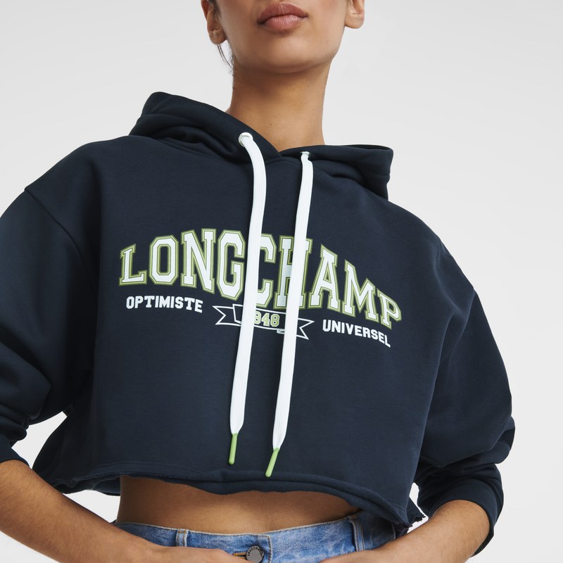 Longchamp Hoodie Azul Marino | VL1726380