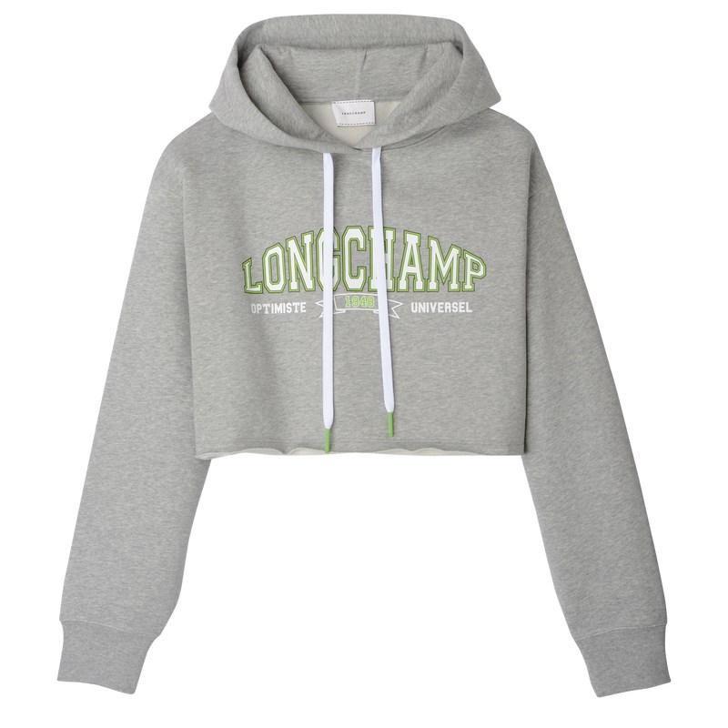 Longchamp Hoodie Gris | ZO2093764