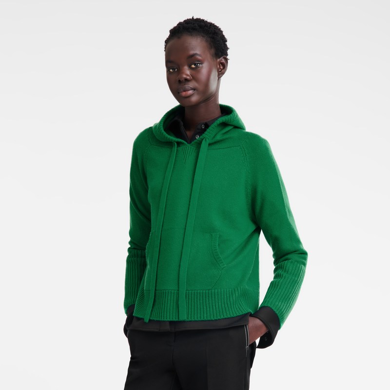 Longchamp Hoodie Jumper Verde | OK4075928