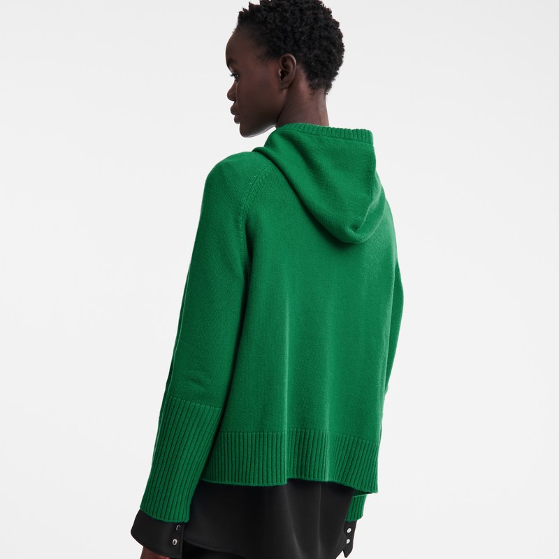 Longchamp Hoodie Jumper Verde | OK4075928