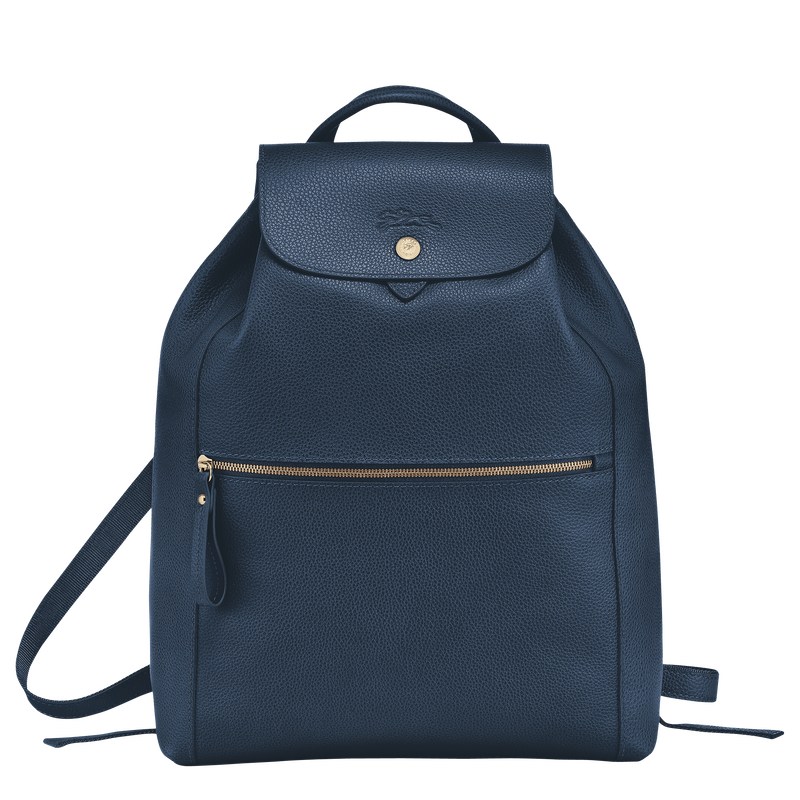 Longchamp Le Foulonné Backpack Azul Marino | XT0369287