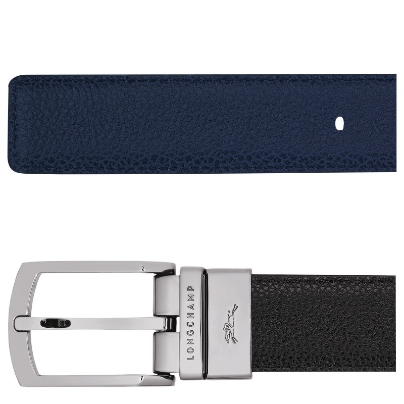 Longchamp Le Foulonné Belt Negras Azul Marino | GL3965270