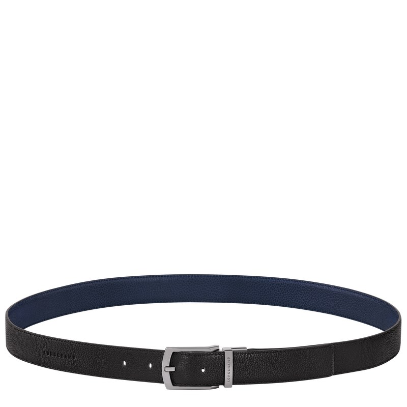 Longchamp Le Foulonné Belt Negras Azul Marino | ZM5280347