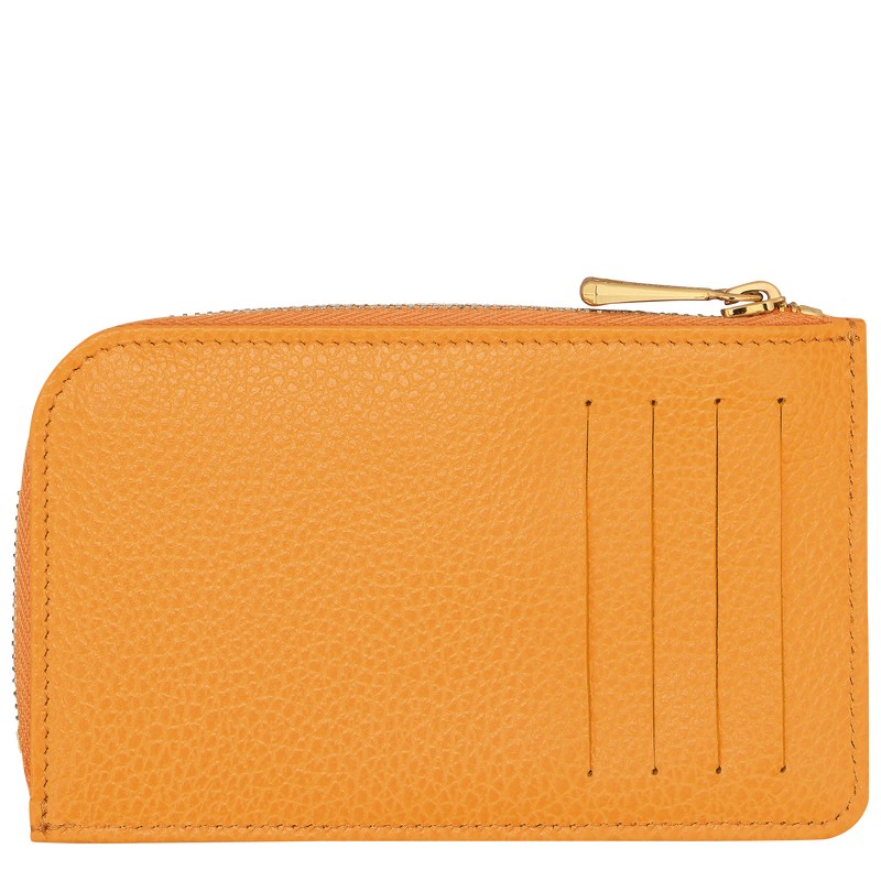 Longchamp Le Foulonné Card Holder Albaricoque | OC8350192