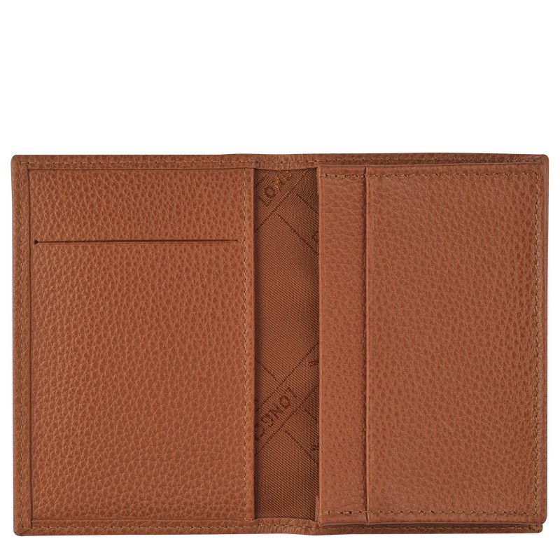 Longchamp Le Foulonné Card Holder Caramel | CI8650921