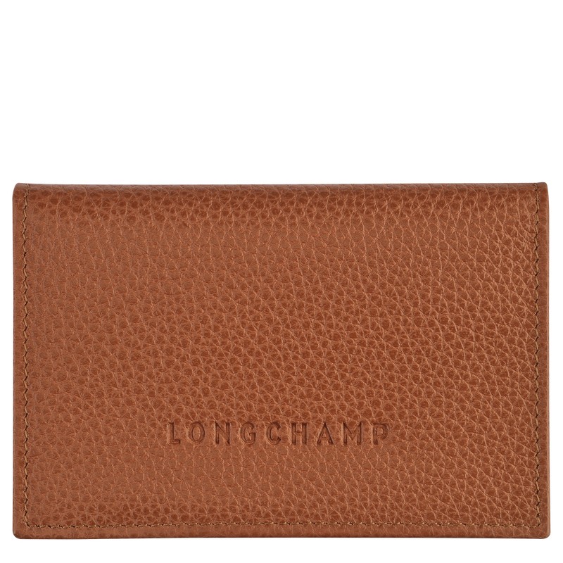 Longchamp Le Foulonné Card Holder Caramel | CI8650921