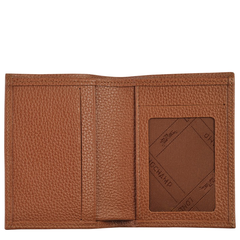 Longchamp Le Foulonné Card Holder Caramel | BI4279536