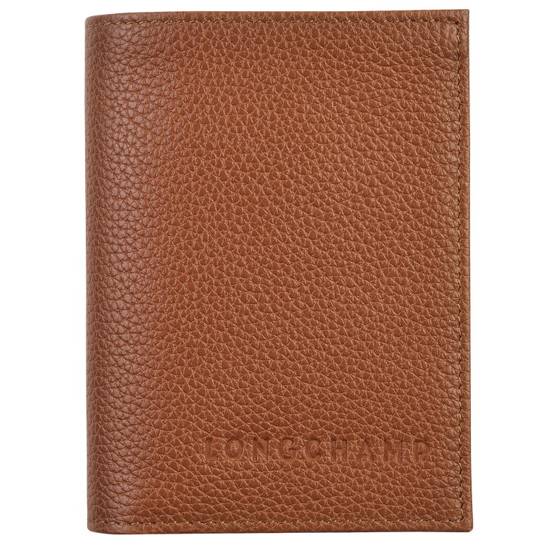 Longchamp Le Foulonné Card Holder Caramel | PC8697320