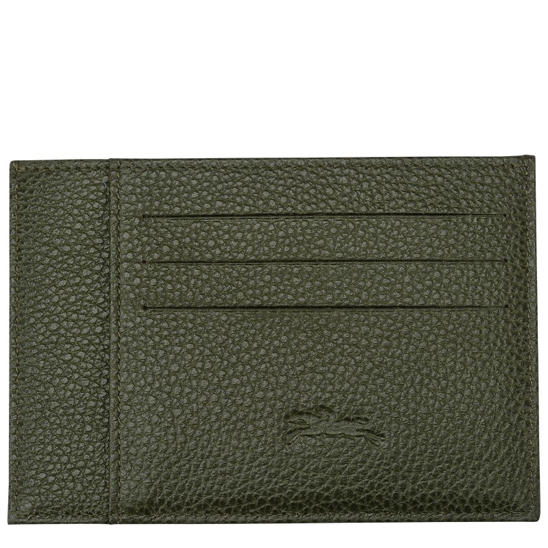 Longchamp Le Foulonné Card Holder Kaki | PS3514709