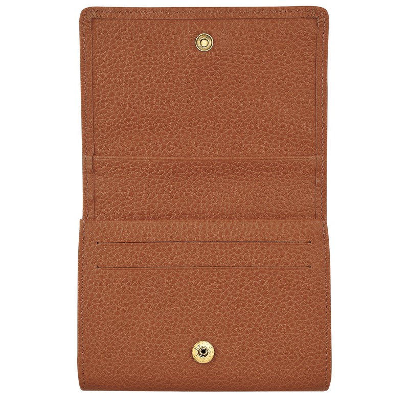 Longchamp Le Foulonné Coin Purse Caramel | CR5701643