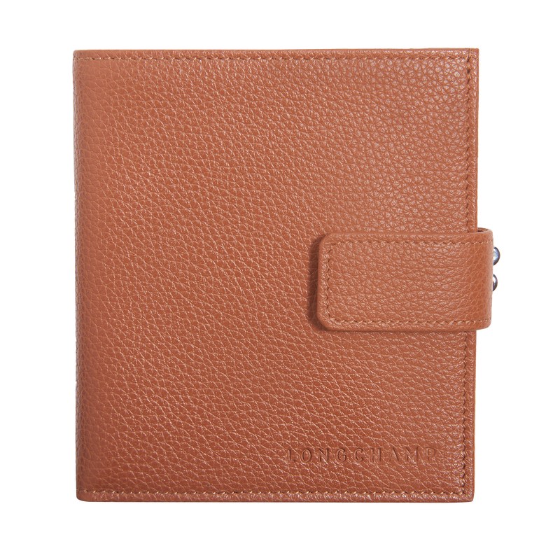 Longchamp Le Foulonné Compact Wallet Caramel | VA1945637