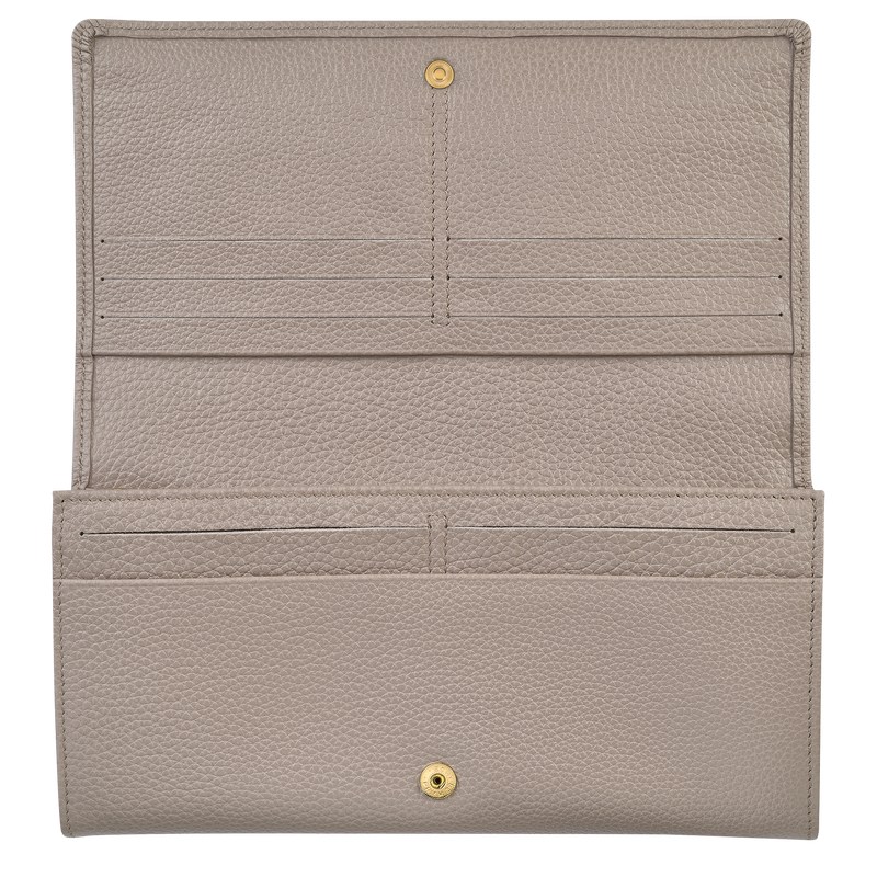 Longchamp Le Foulonné Continental Wallet Turtledove | OE2836941