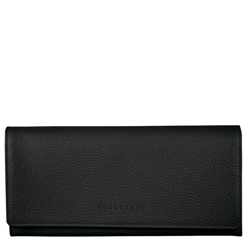 Longchamp Le Foulonné Continental Wallet Negras | MI2753148