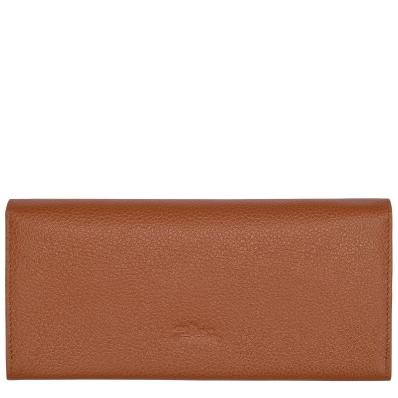 Longchamp Le Foulonné Continental Wallet Caramel | IN8571642