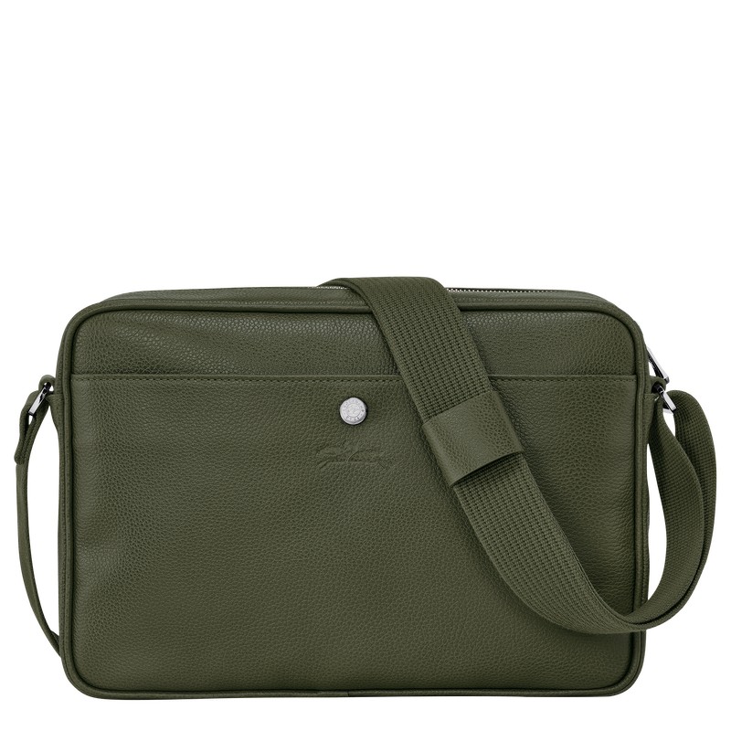 Longchamp Le Foulonné M Camera Bag Kaki | KH2051479