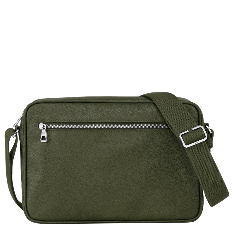 Longchamp Le Foulonné M Camera Bag Kaki | KH2051479