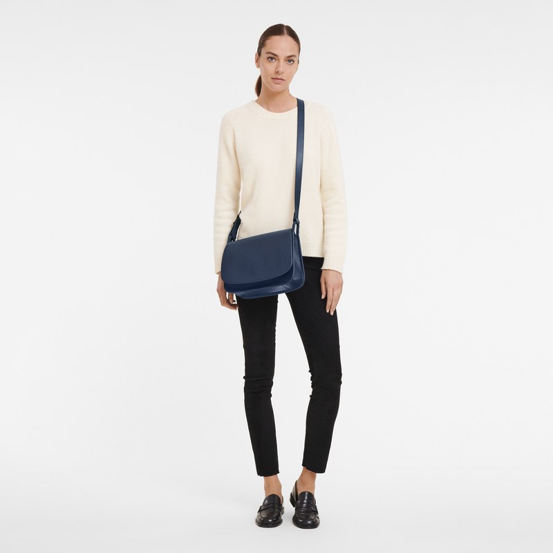 Longchamp Le Foulonné M Crossbody Bag Azul Marino | BI5497831