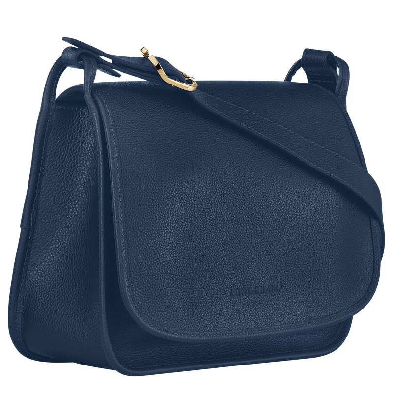 Longchamp Le Foulonné M Crossbody Bag Azul Marino | BI5497831