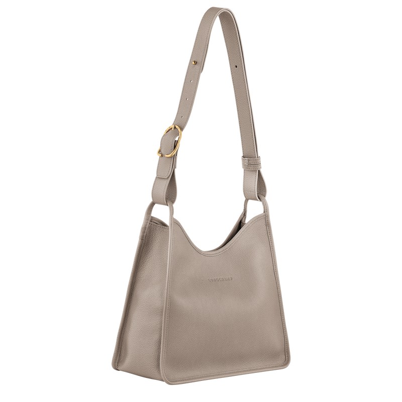 Longchamp Le Foulonné M Hobo Bag Turtledove | LU9176582