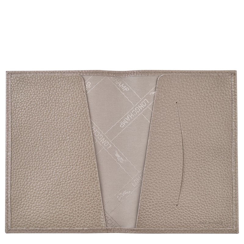 Longchamp Le Foulonné Passport Cover Turtledove | EO7635128