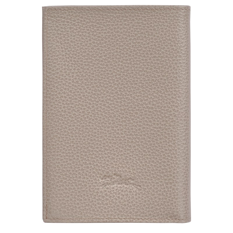 Longchamp Le Foulonné Passport Cover Turtledove | QF7689423