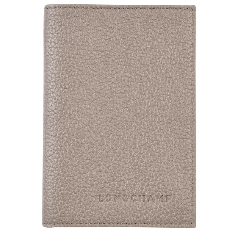 Longchamp Le Foulonné Passport Cover Turtledove | QF7689423