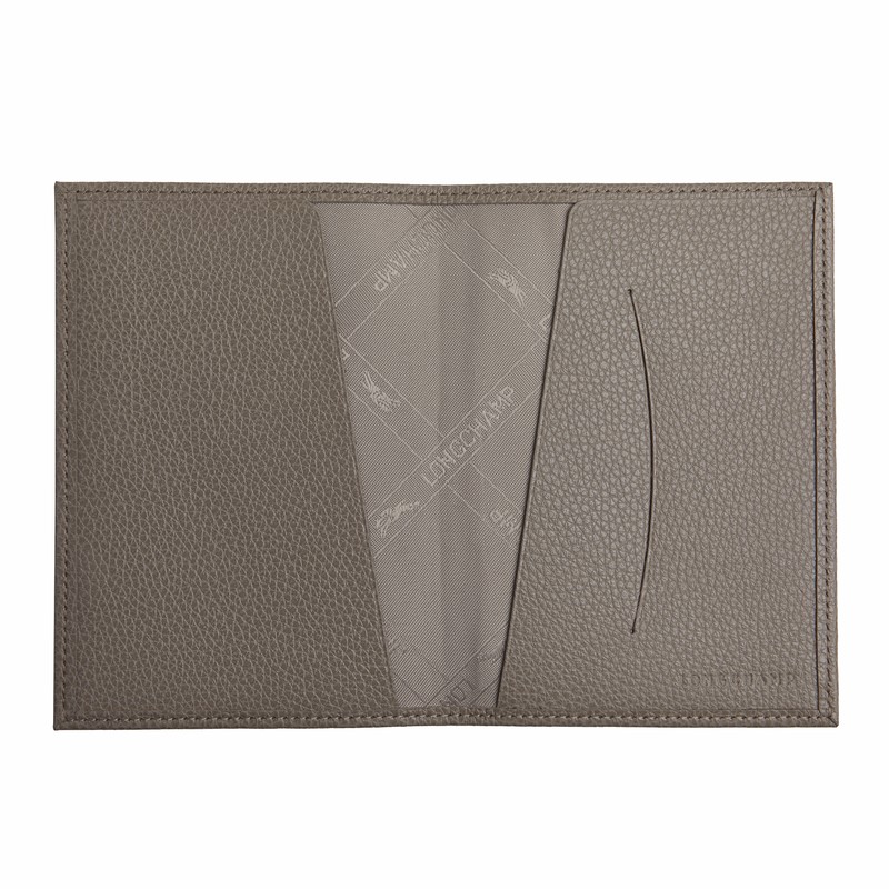 Longchamp Le Foulonné Passport Cover Turtledove | OU0412679