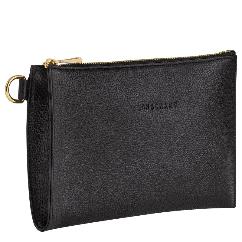 Longchamp Le Foulonné Pouch Negras | HL1850234