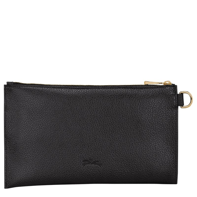 Longchamp Le Foulonné Pouch Negras | HL1850234