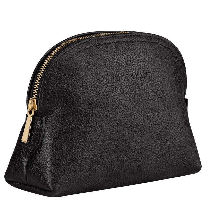 Longchamp Le Foulonné Pouch Negras | JT5102987