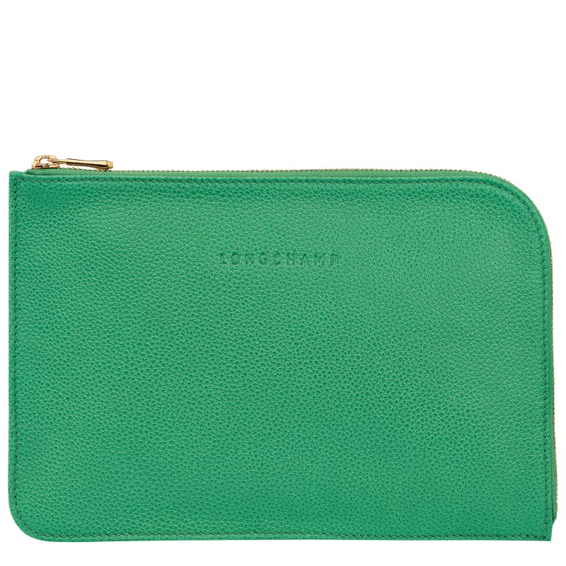 Longchamp Le Foulonné Pouch Verde | CP8094537