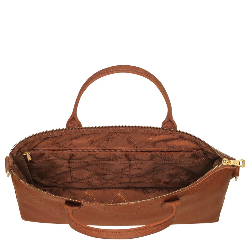 Longchamp Le Foulonné S Briefcase Caramel | GZ0659713