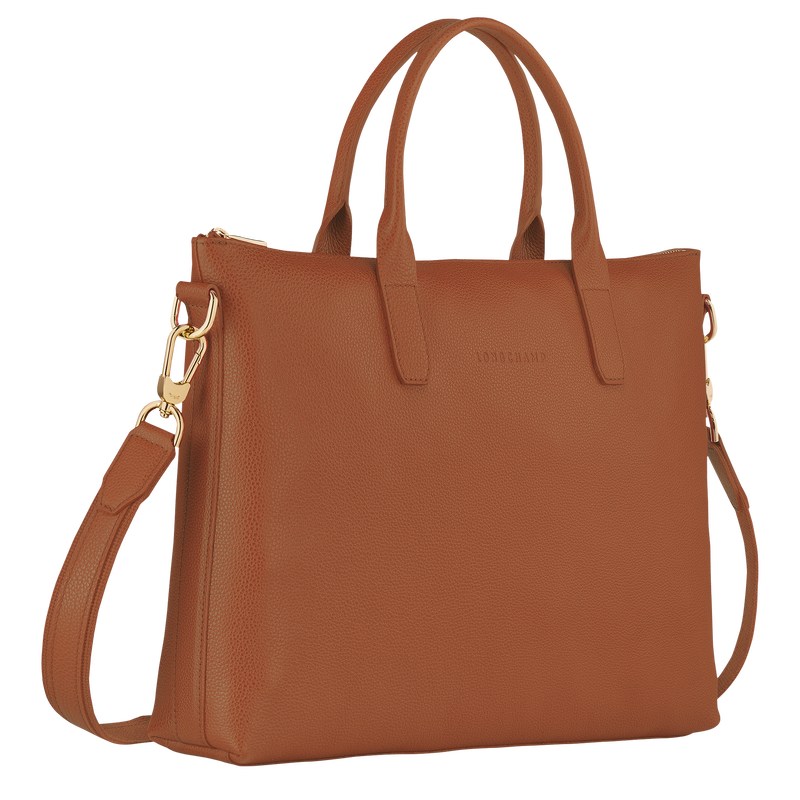 Longchamp Le Foulonné S Briefcase Caramel | YH4307285