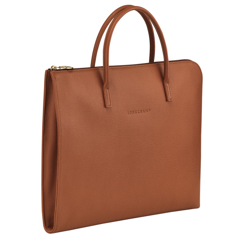 Longchamp Le Foulonné S Briefcase Caramel | OY5360798