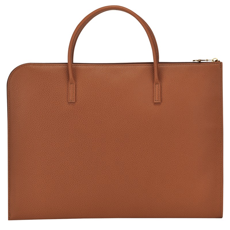 Longchamp Le Foulonné S Briefcase Caramel | OY5360798