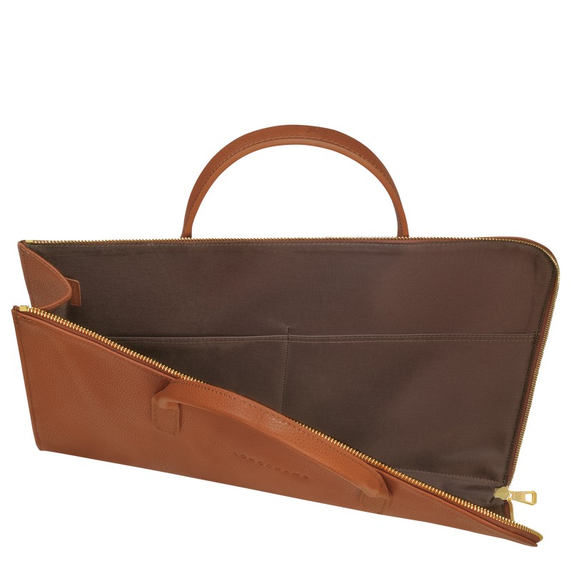 Longchamp Le Foulonné S Briefcase Caramel | OY5360798