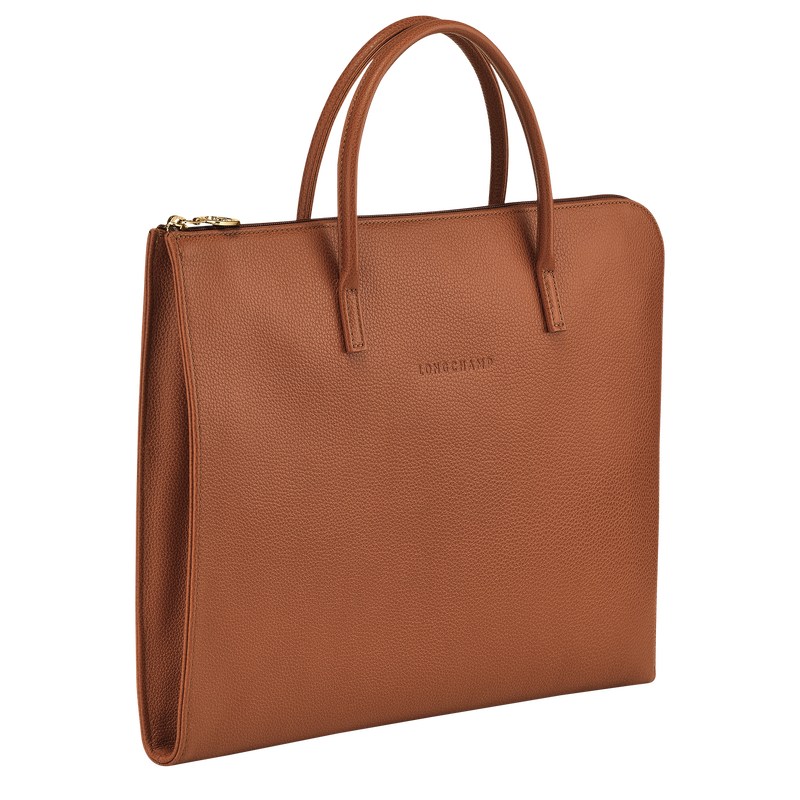 Longchamp Le Foulonné S Briefcase Caramel | ON1970482