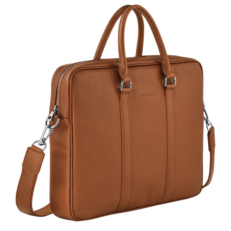 Longchamp Le Foulonné S Briefcase Caramel | DT8726310