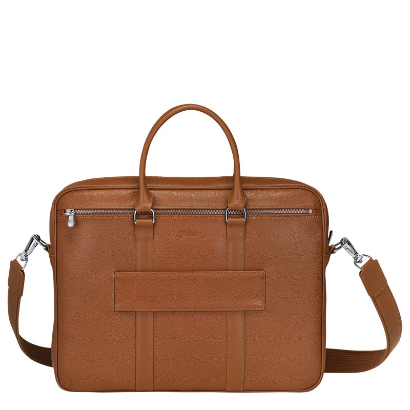 Longchamp Le Foulonné S Briefcase Caramel | DT8726310