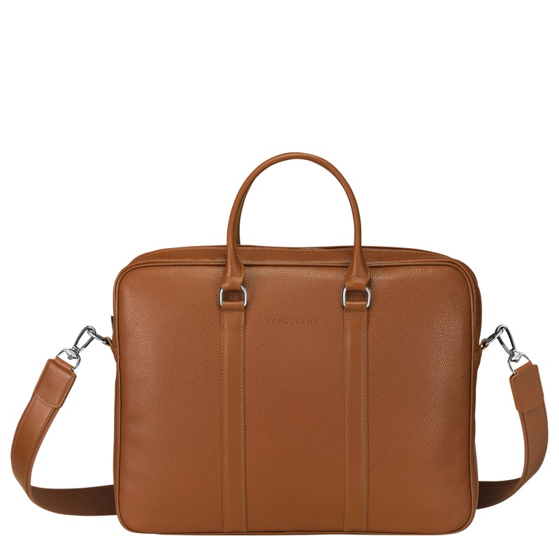 Longchamp Le Foulonné S Briefcase Caramel | DT8726310