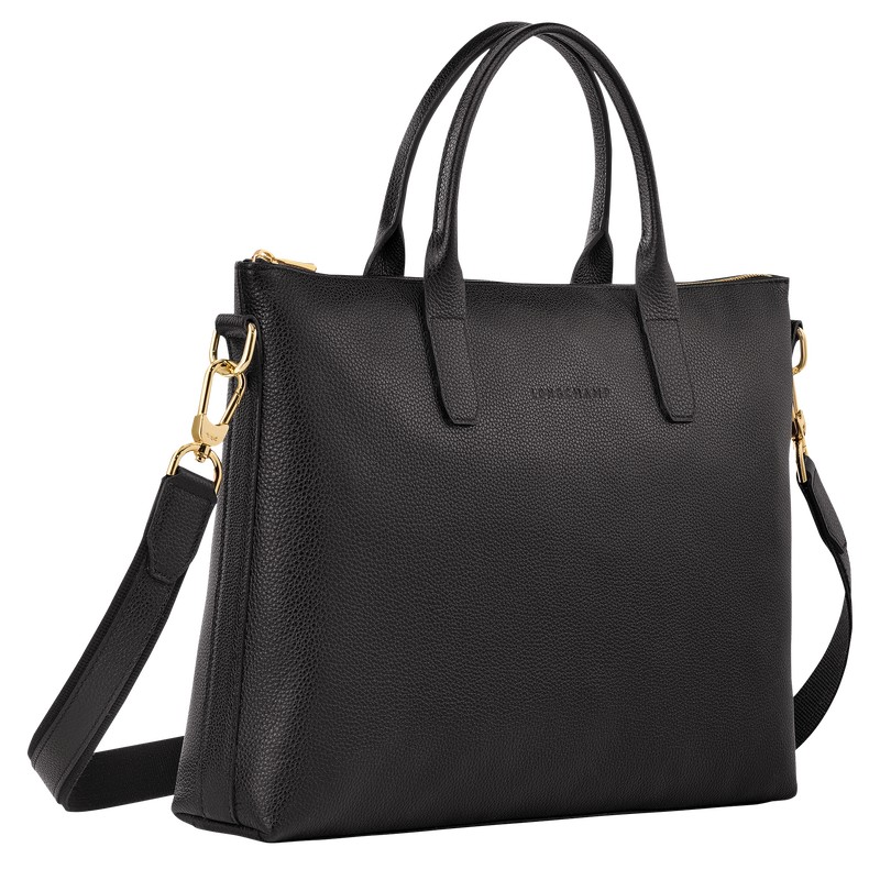 Longchamp Le Foulonné S Briefcase Negras | MI8347652